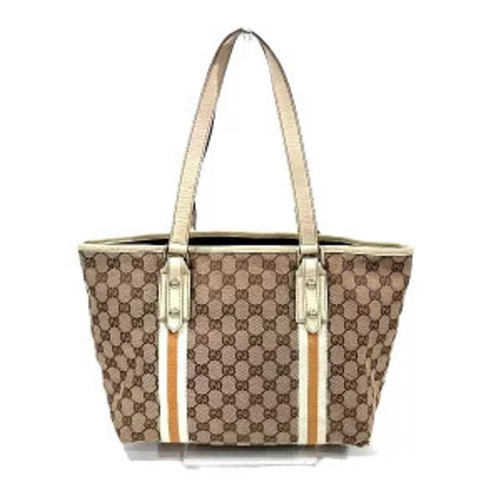 Gucci Sherry Line GG Canvas Jolicoeur Tote Shoulder Bag Brown - Picture 2 of 6